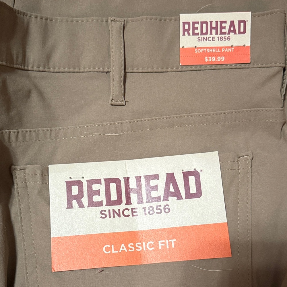 RedHead Men's Chinos shoftshell- Brown 36x30 - Picture 4 of 6